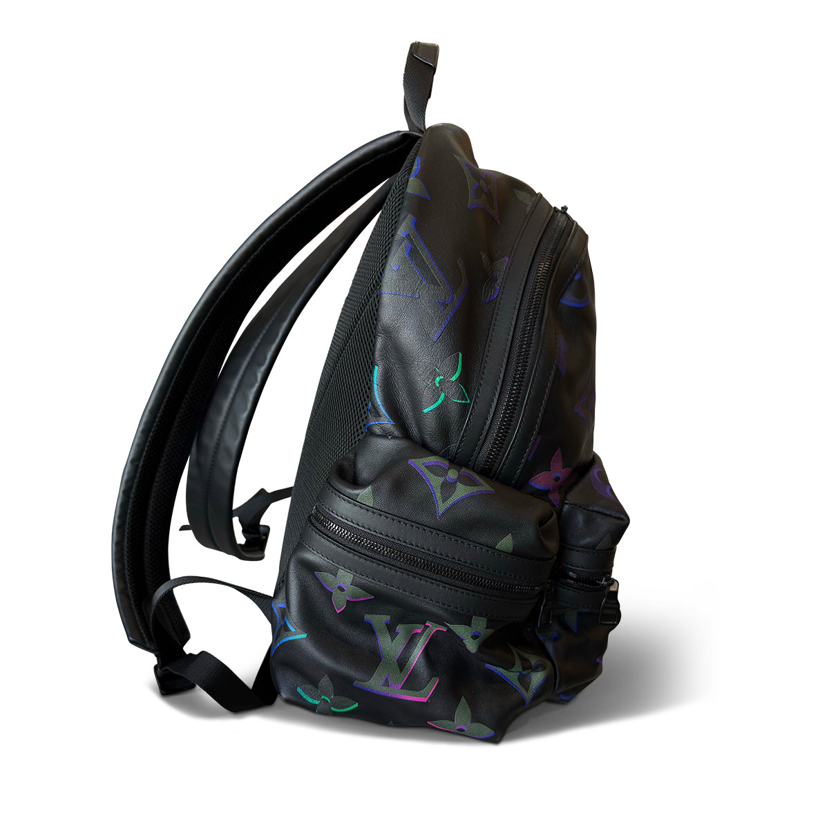 Louis Vuitton Calfskin Monogram Spotlight Comet Backpack Black Borealis