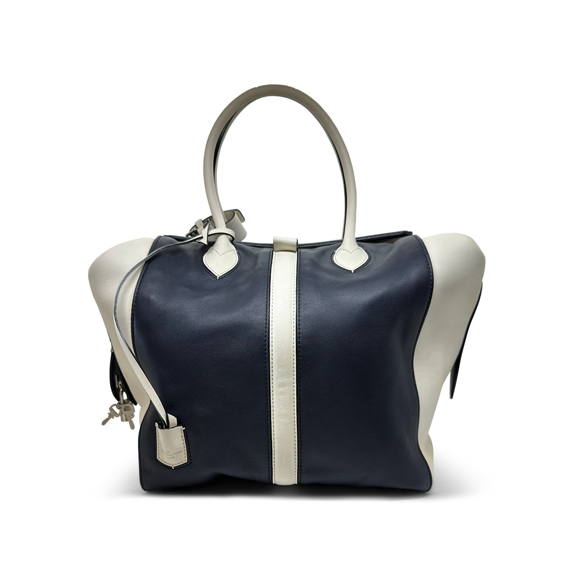 Louis Vuitton Limited Edition Speedy North-South Navy/White Leather (Spring 2012)