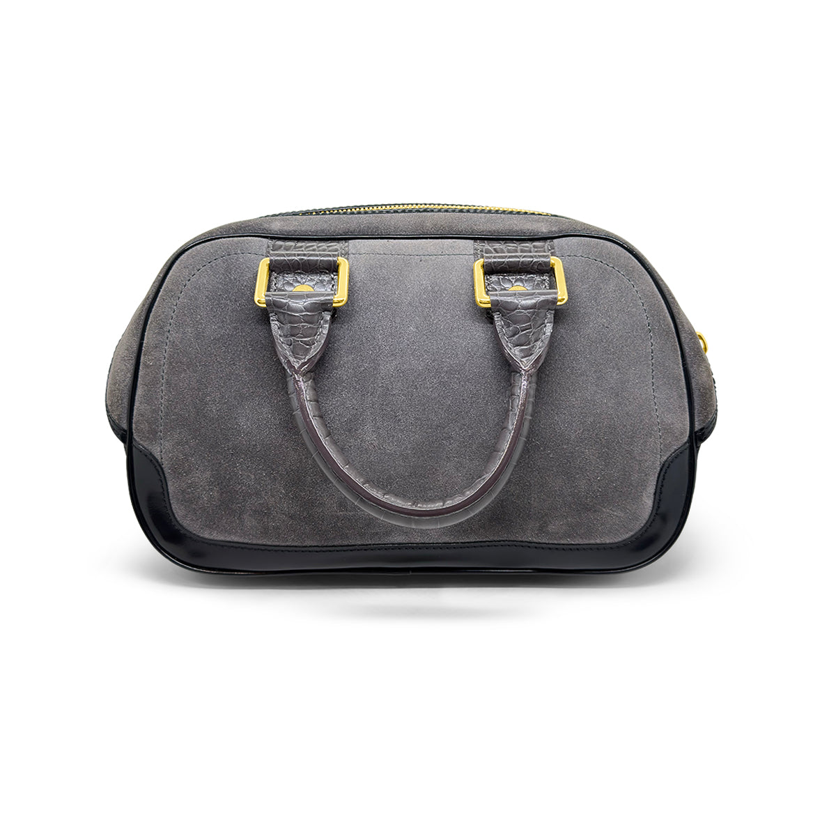 Louis Vuitton Limited Edition Grey Suede Havane Stamped Trunk PM Bag