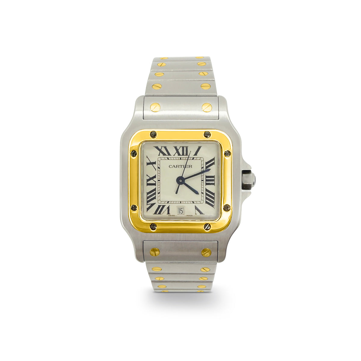 Cartier Santos Galbée in stainless steel and gold (Ref: 1156)