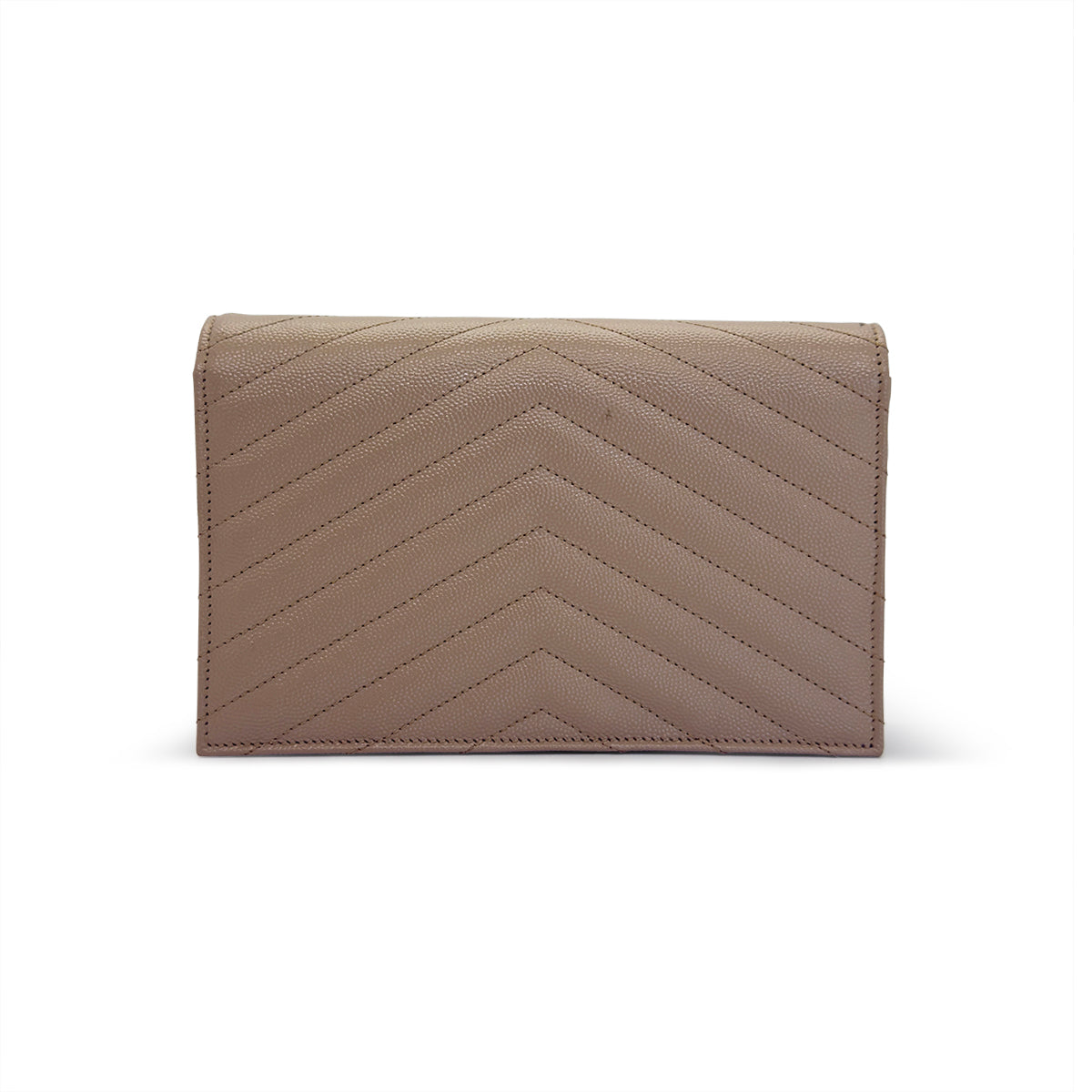 Saint Laurent Cassandre Matelassé Envelope Chain Wallet in Quilted Leather