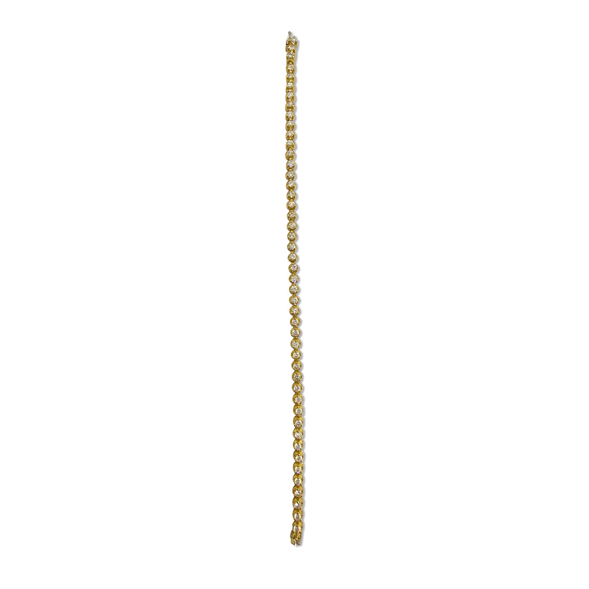 18K Yellow Gold 1.5ct G-H Diamond Tennis Bracelet, 9.26g
