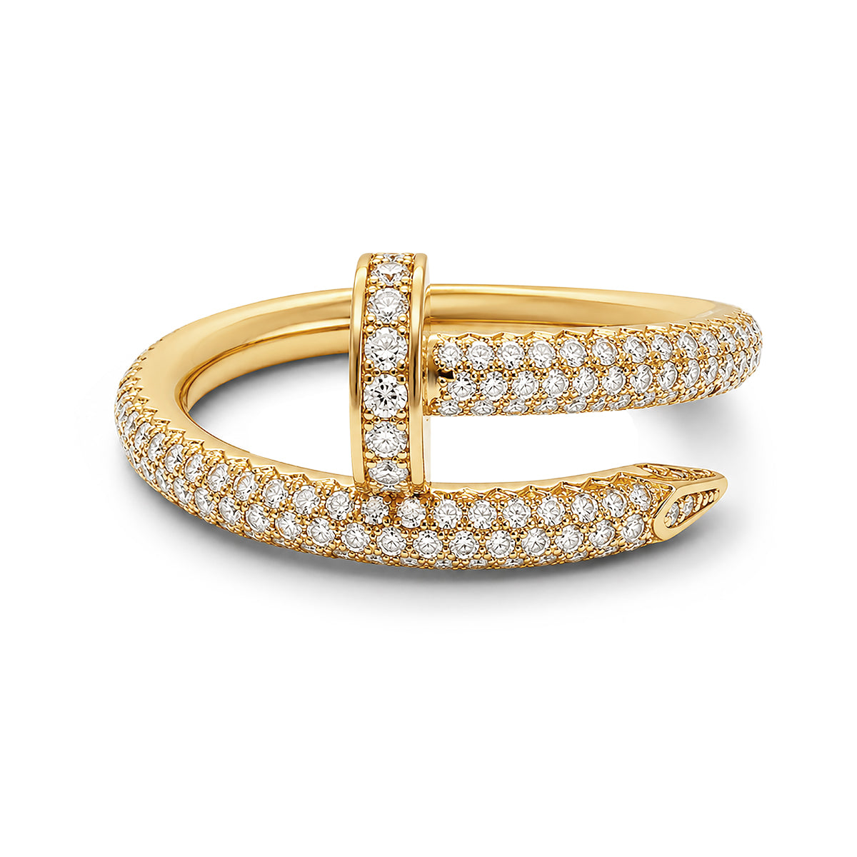 Cartier Juste Un Clou Full Paved Ring Size 56