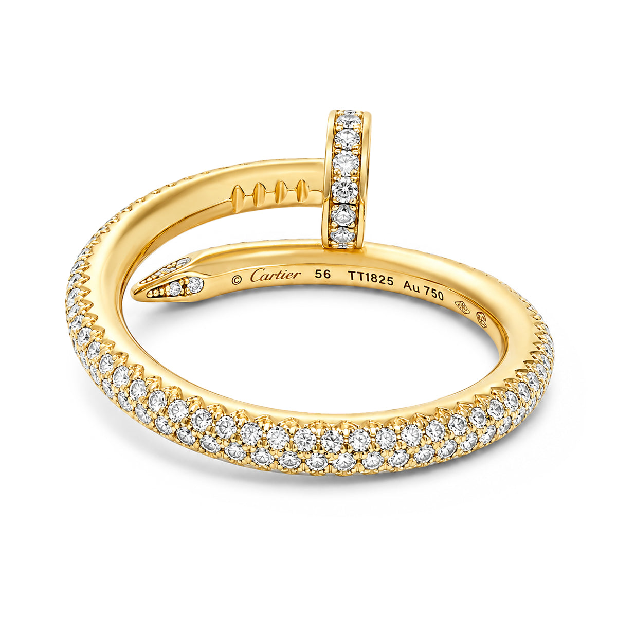 Cartier Juste Un Clou Full Paved Ring Size 56