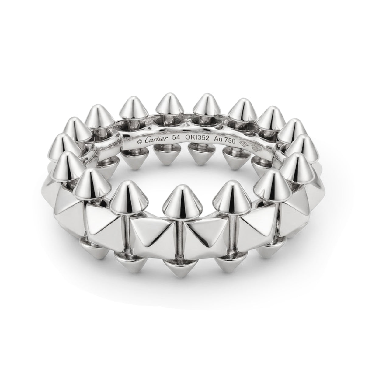 18k White Gold Cartier Clash De Cartier Ring Medium (Size 54)