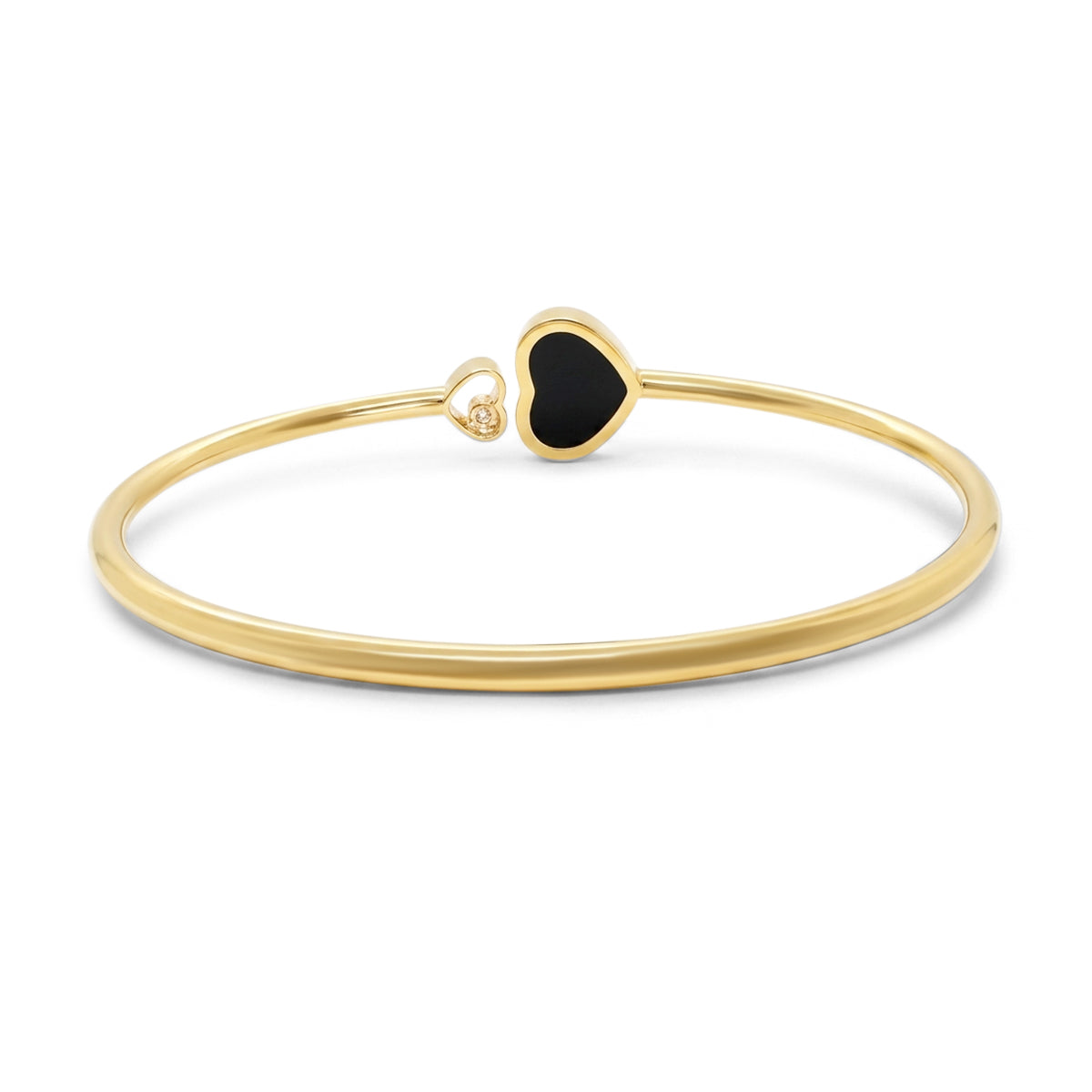 Chopard Happy Hearts bracelet with black onyx stone and dancing diamond
