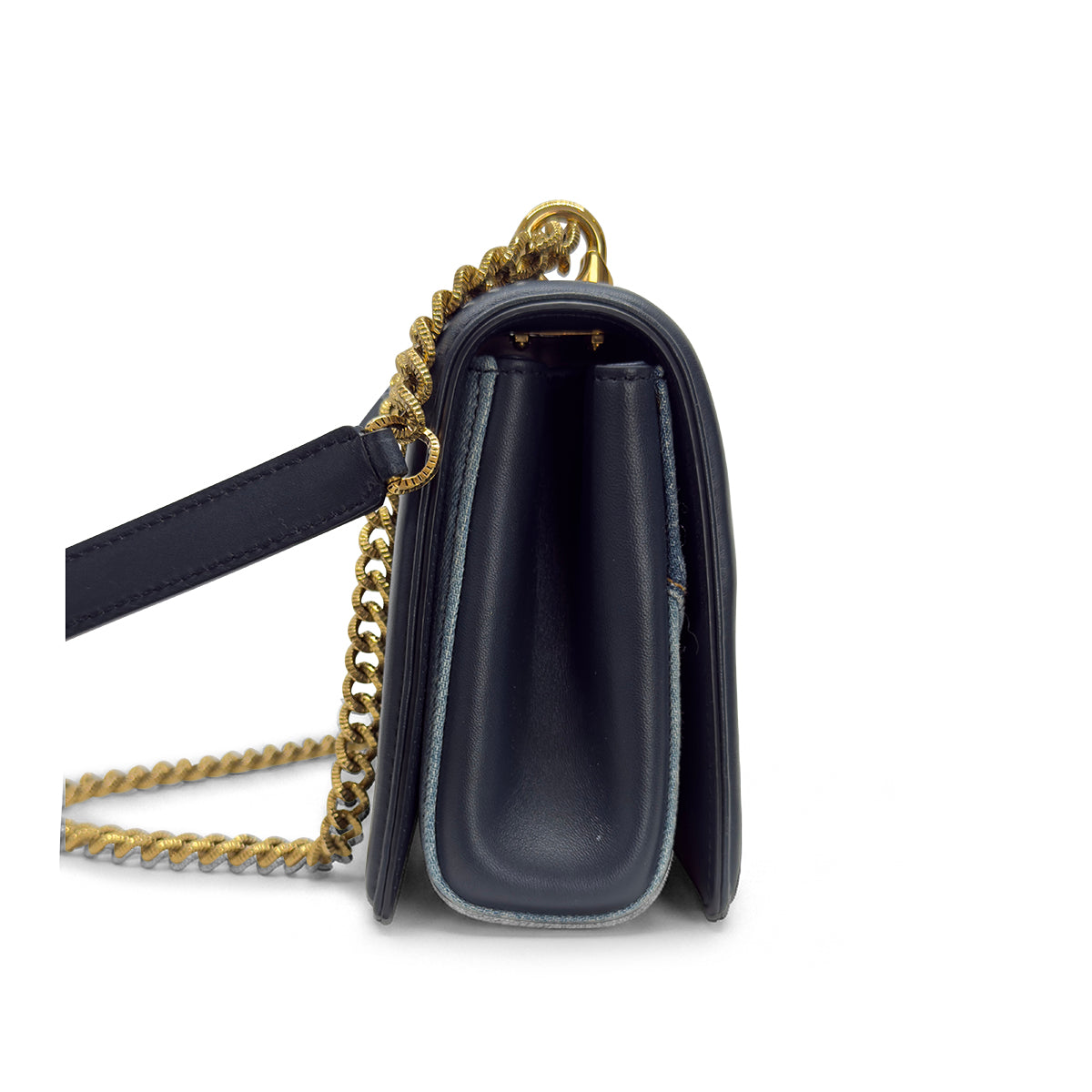 Dolce & Gabbana Devotion Medium Denim Shoulder Bag