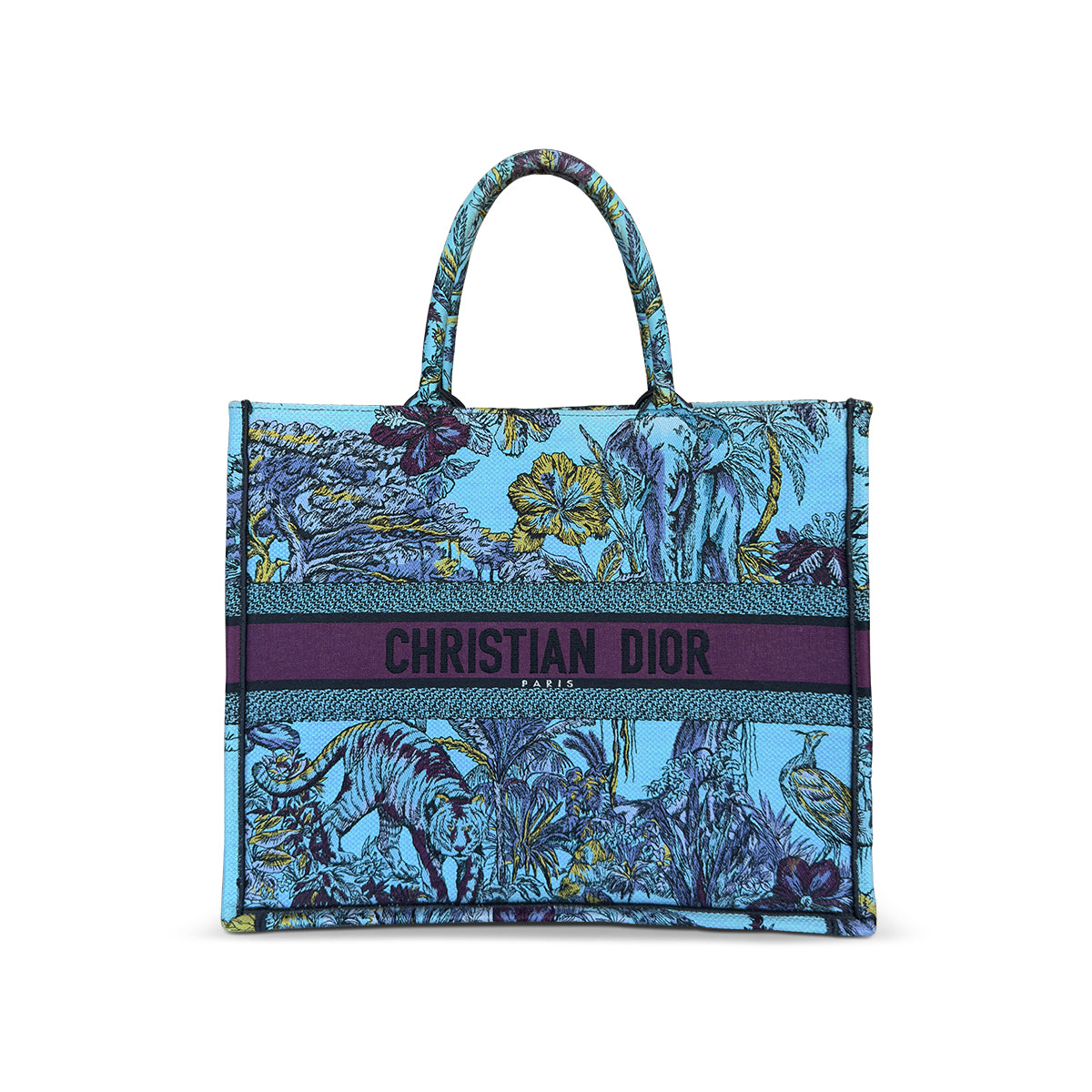 Christian Dior Embroidered Canvas Book Tote