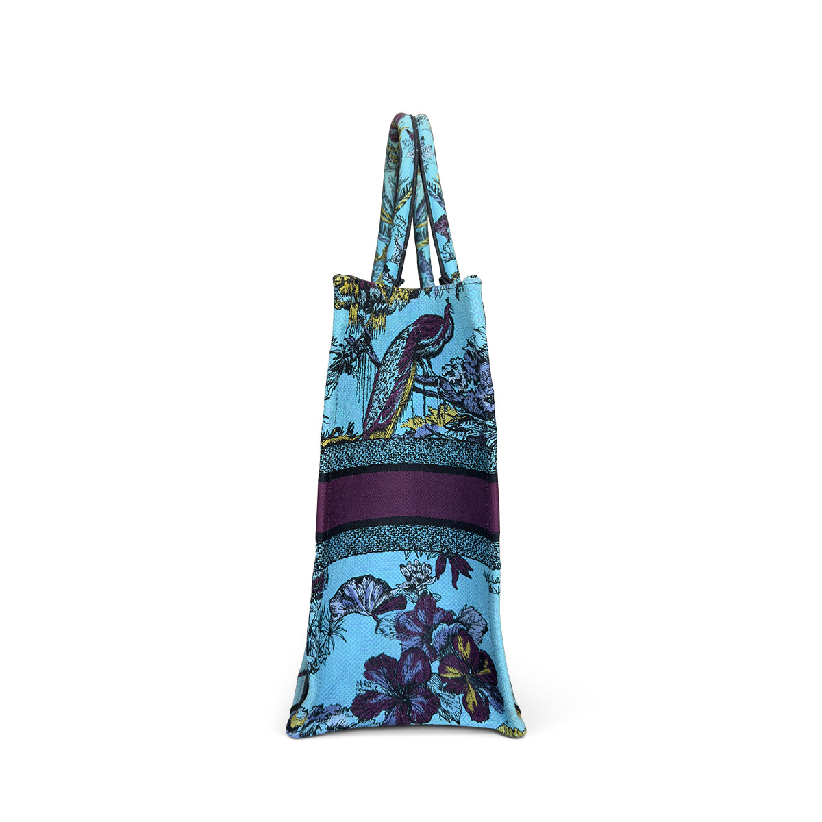 Christian Dior Embroidered Canvas Book Tote