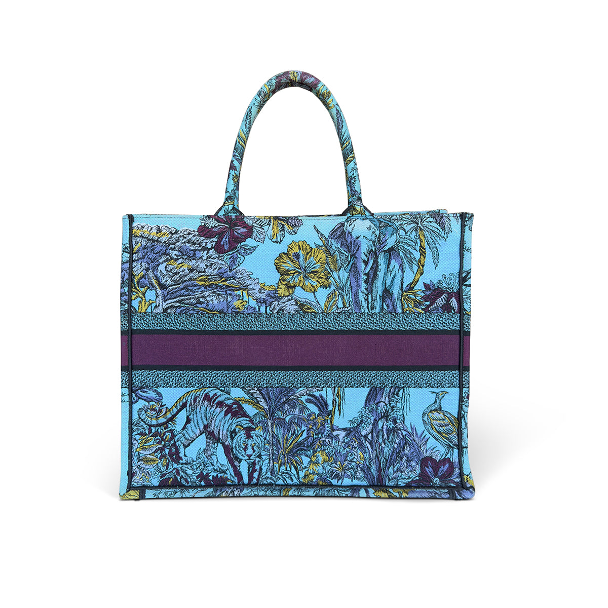 Christian Dior Embroidered Canvas Book Tote