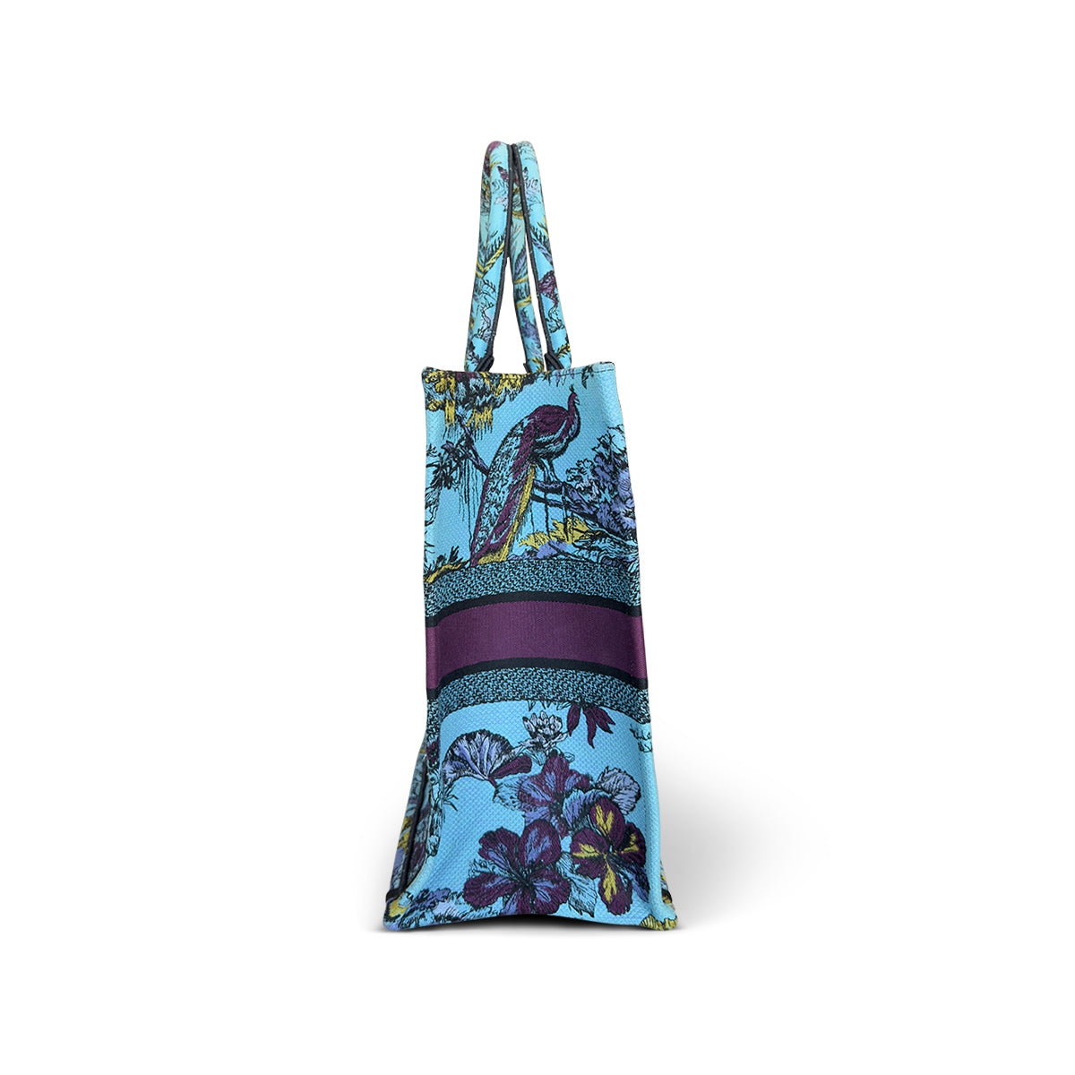 Christian Dior Embroidered Canvas Book Tote