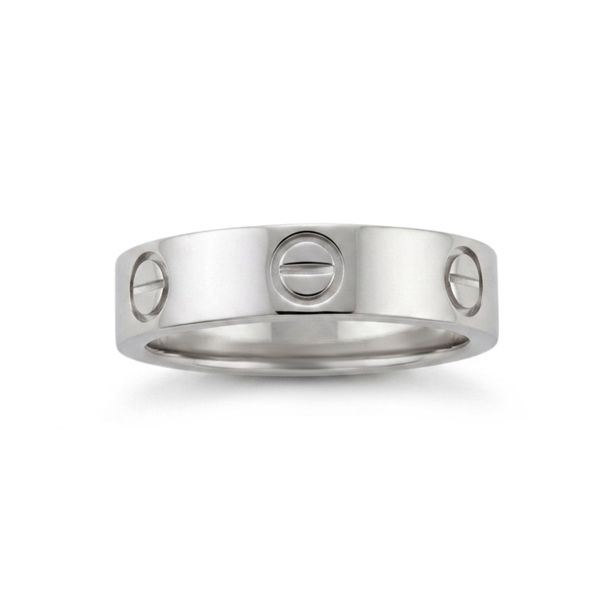 Cartier 18K White Gold Love Ring Classic Model Size 57