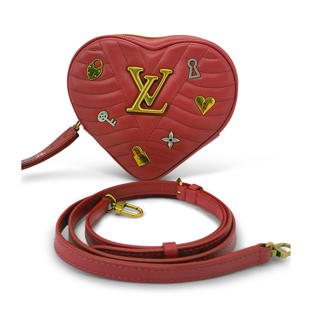 Louis Vuitton New Wave Heart In Red quilted leather