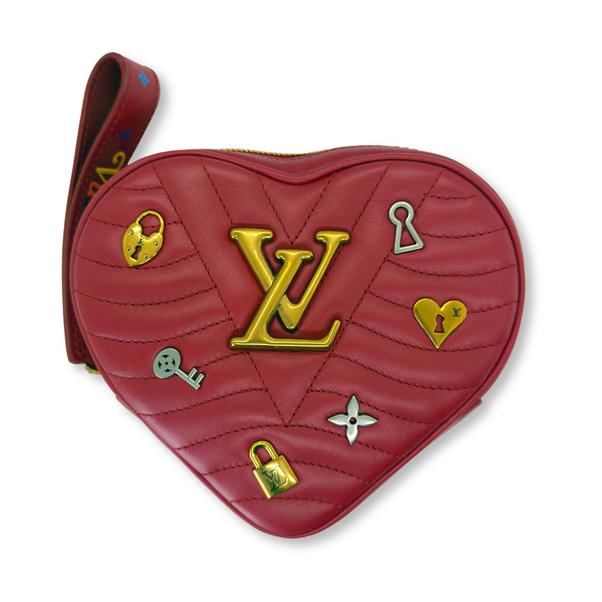 Louis Vuitton New Wave Heart In Red quilted leather