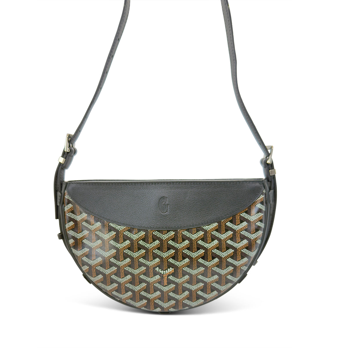 Goyard Hirondelle in black Goyardine canvas and leather