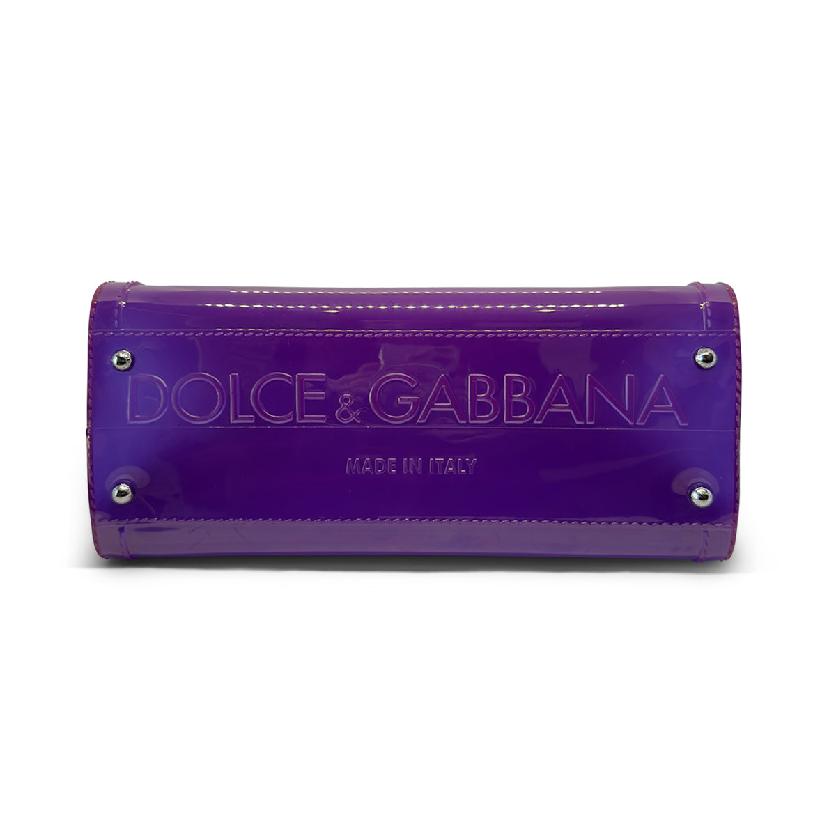 Dolce & Gabbana Sicily Bag — Purple Semi-Transparent Rubber
