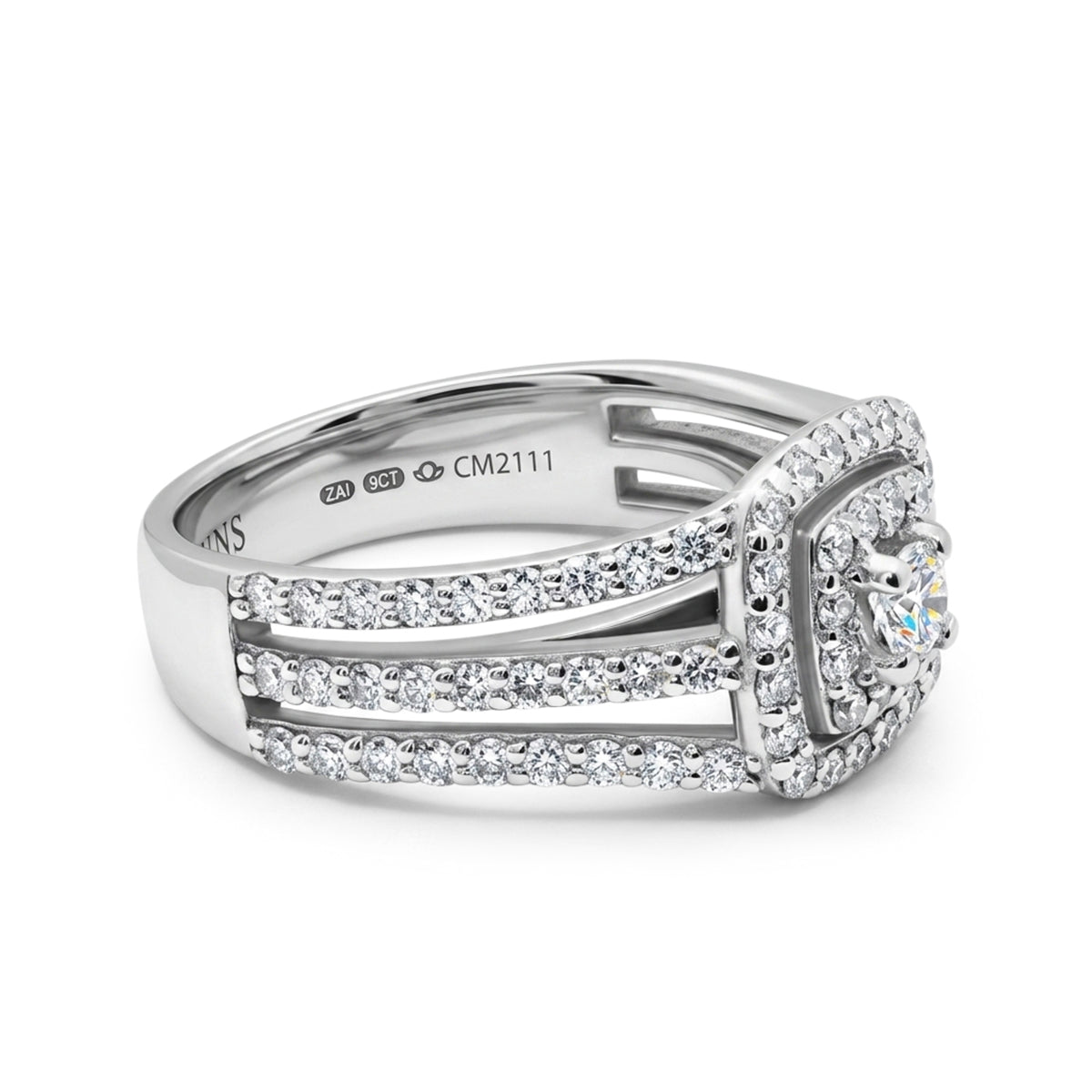 Browns Double Halo Diamond Ring