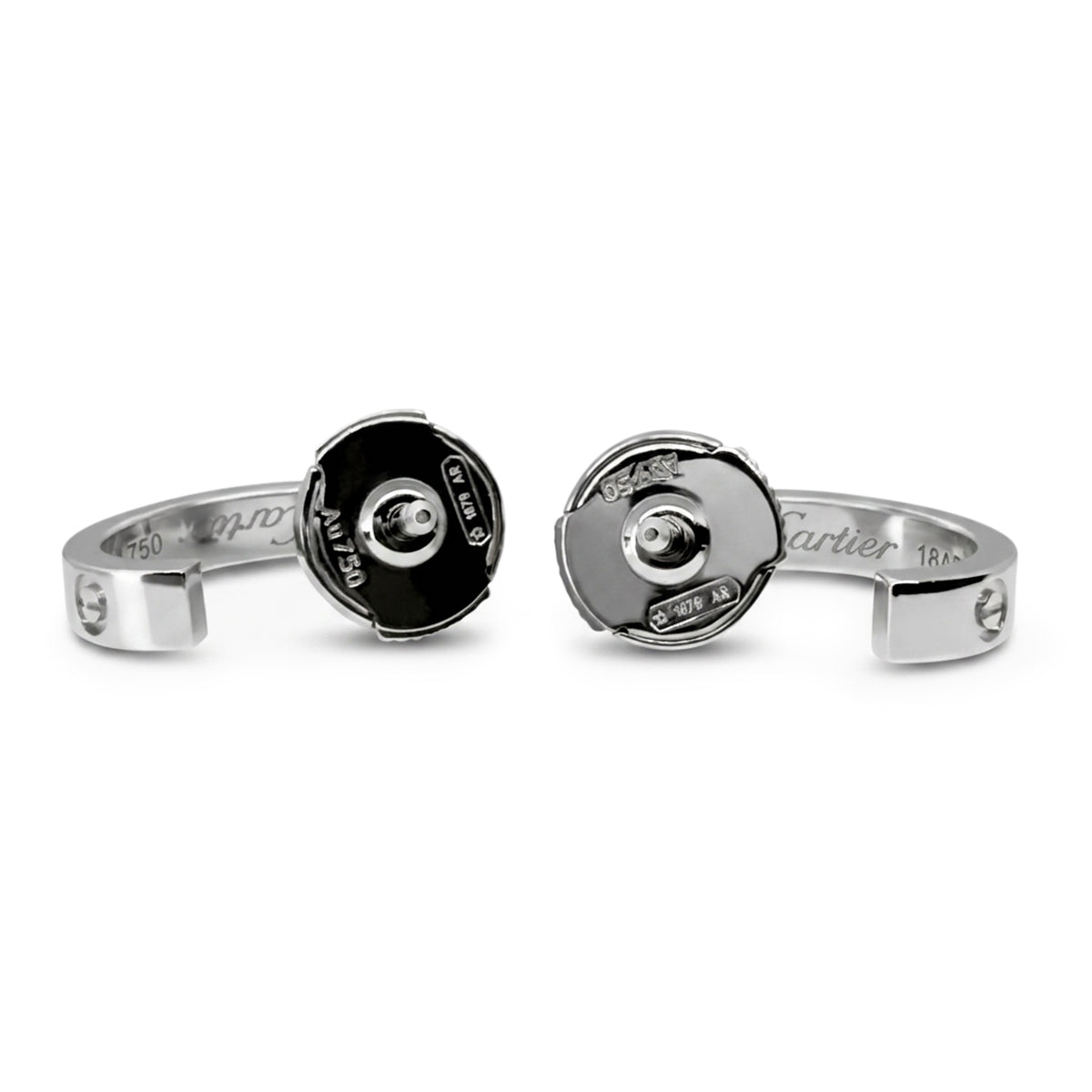 Cartier 18K White Gold Love Hoop Earrings (Small Model)
