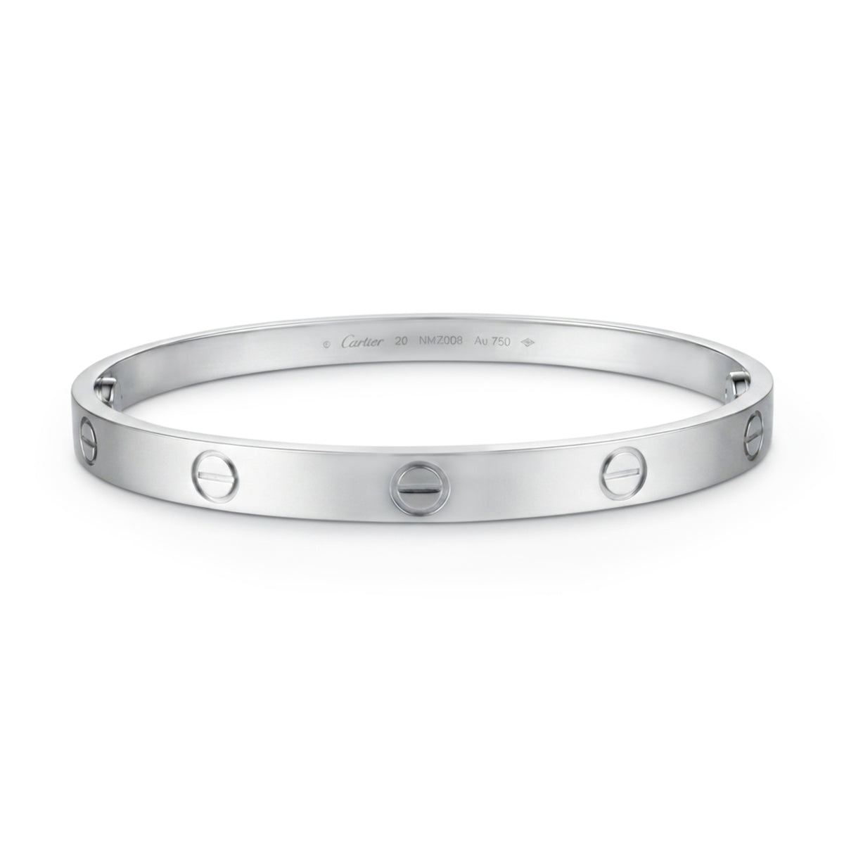 Cartier LOVE Bracelet 18 kt White Gold Size 20