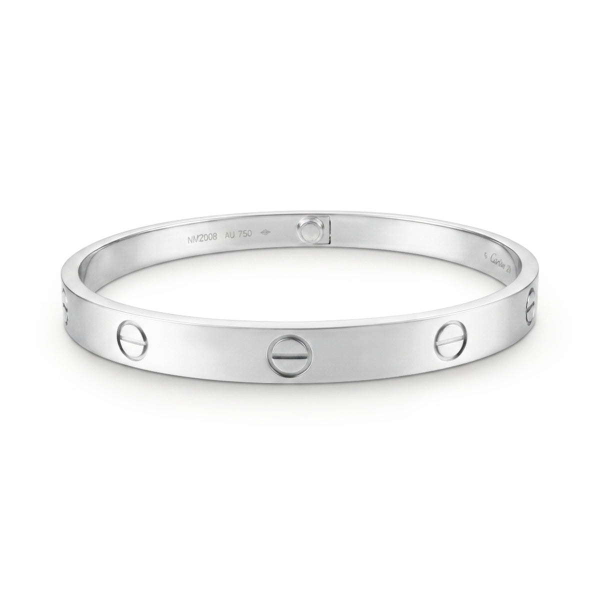 Cartier LOVE Bracelet 18 kt White Gold Size 20