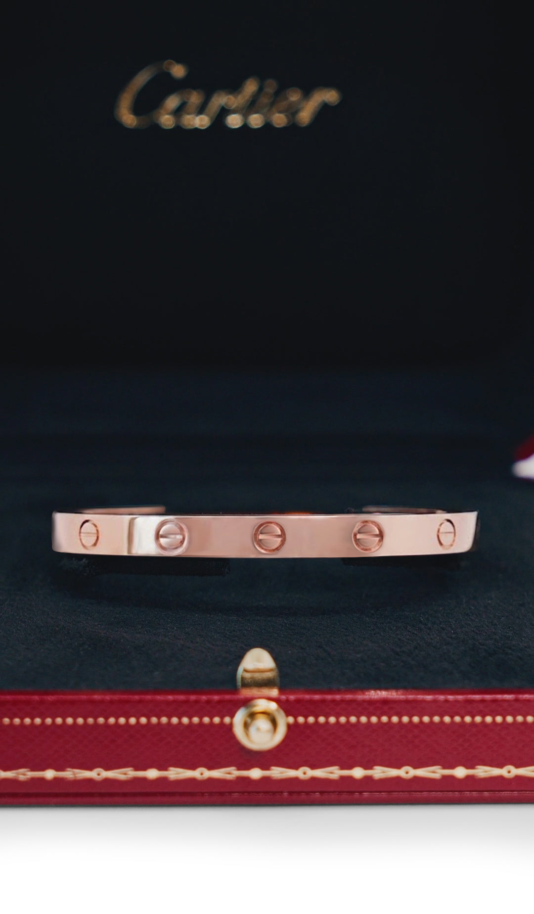 Cartier Love Cuff Bangle, 18K Rose Gold, size 17