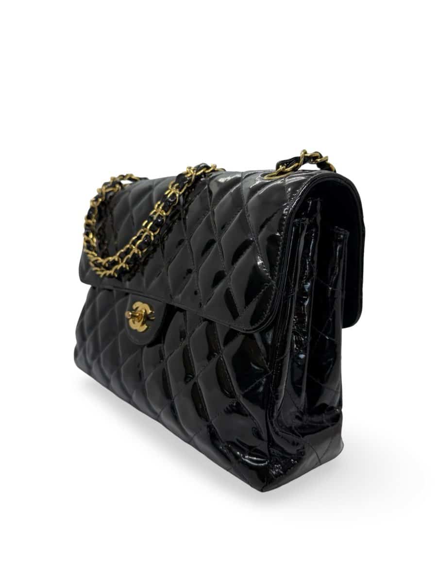 Vintage Chanel Classic Jumbo Double Flap In Quilted Leather