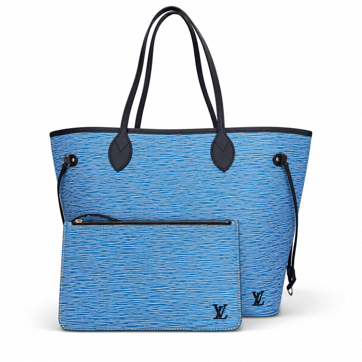 Louis Vuitton Denim Epi Neverfull MM Tote Bag