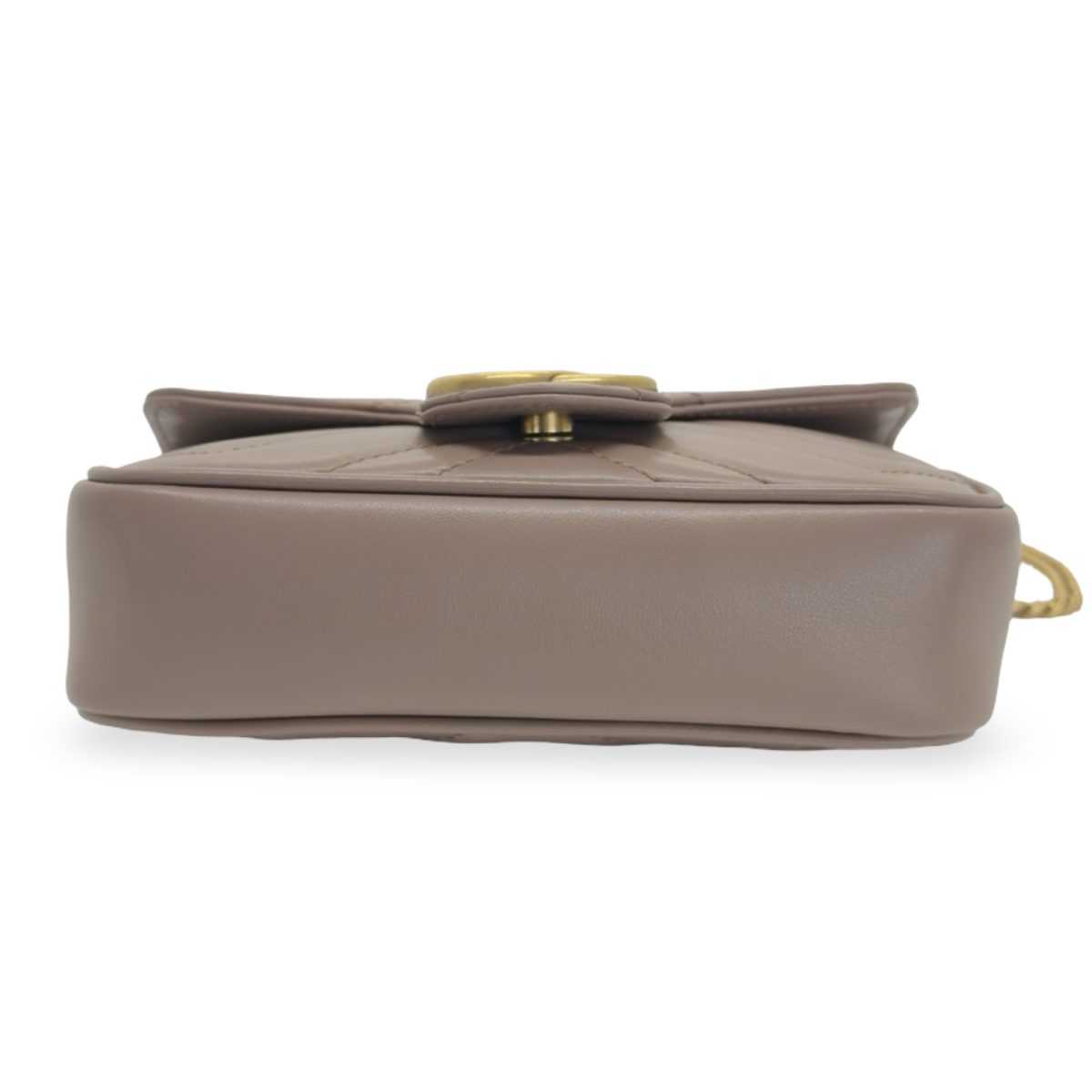 Gucci Calfskin Matelasse Super Mini GG Marmont Beige bag