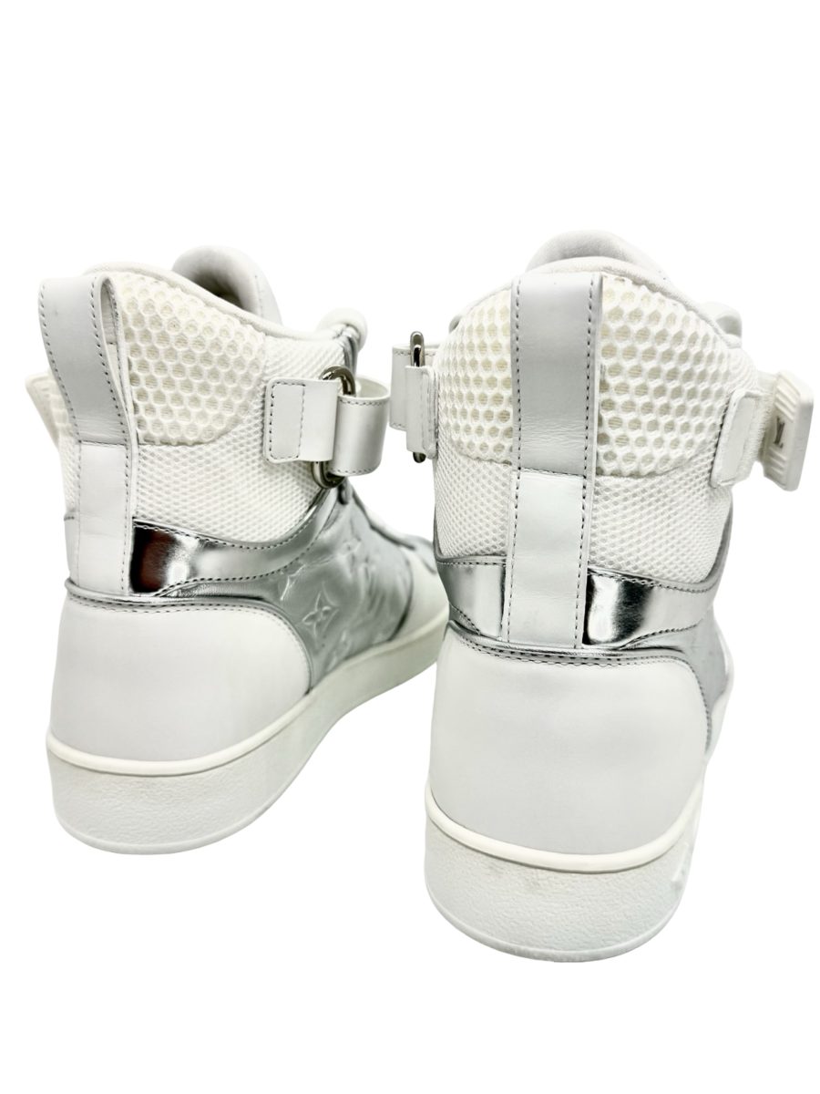 Louis Vuitton Metallic Calfskin Embossed Monogram Boombox Sneakers