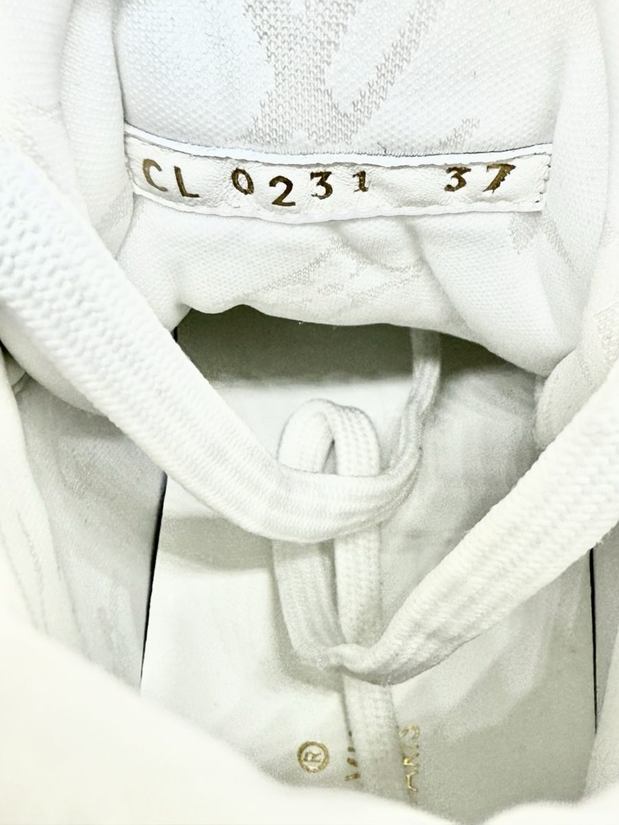 Louis Vuitton Metallic Calfskin Embossed Monogram Boombox Sneakers