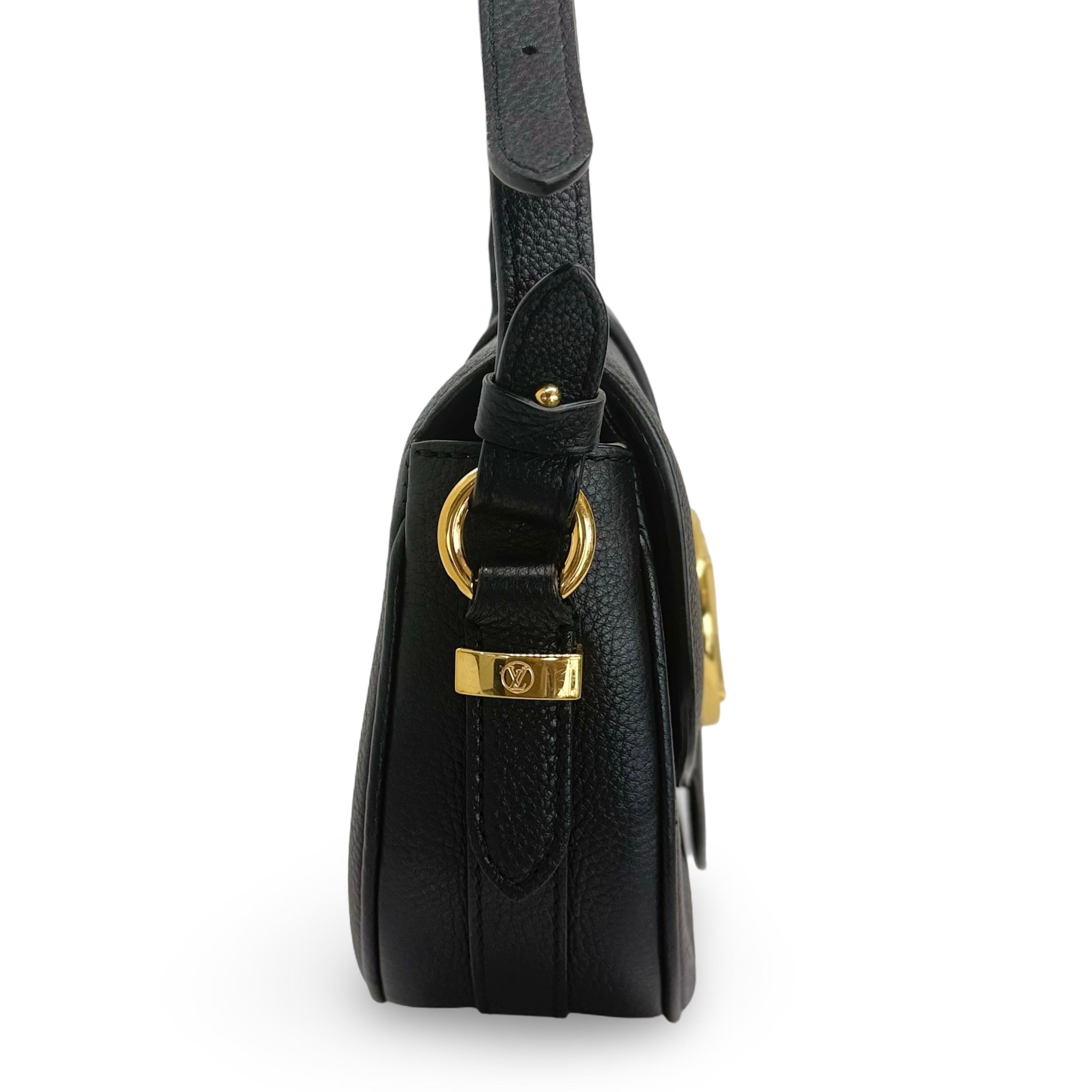 Louis Vuitton Soft Black Calfskin Pont 9 PM
