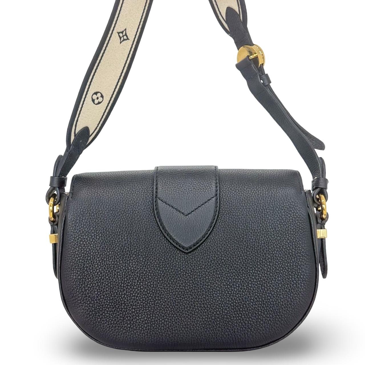 Louis Vuitton Soft Black Calfskin Pont 9 PM