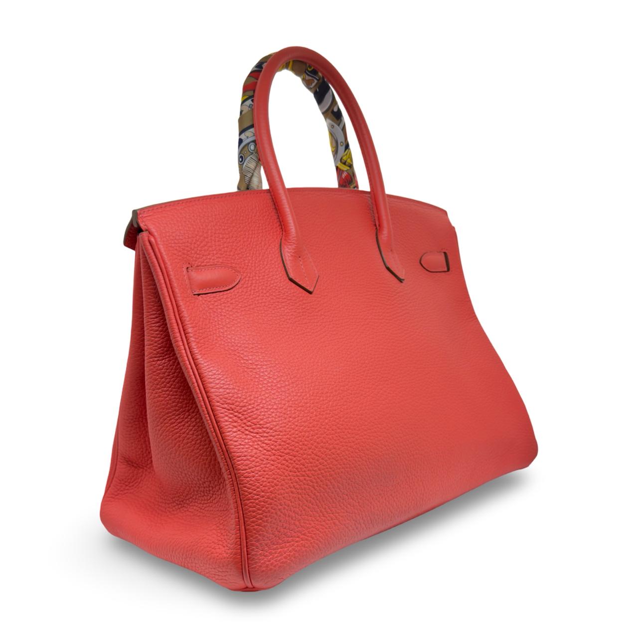 Hermès Birkin 35 Rose Jaipur Clemence with Palladium Hardware