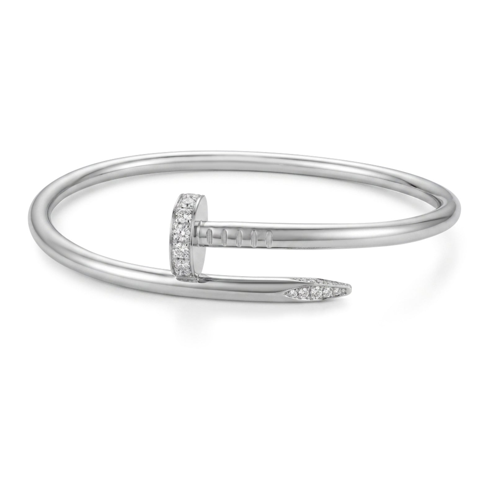 Cartier 18K white gold & Diamonds Juste Un Clou bracelet size 17