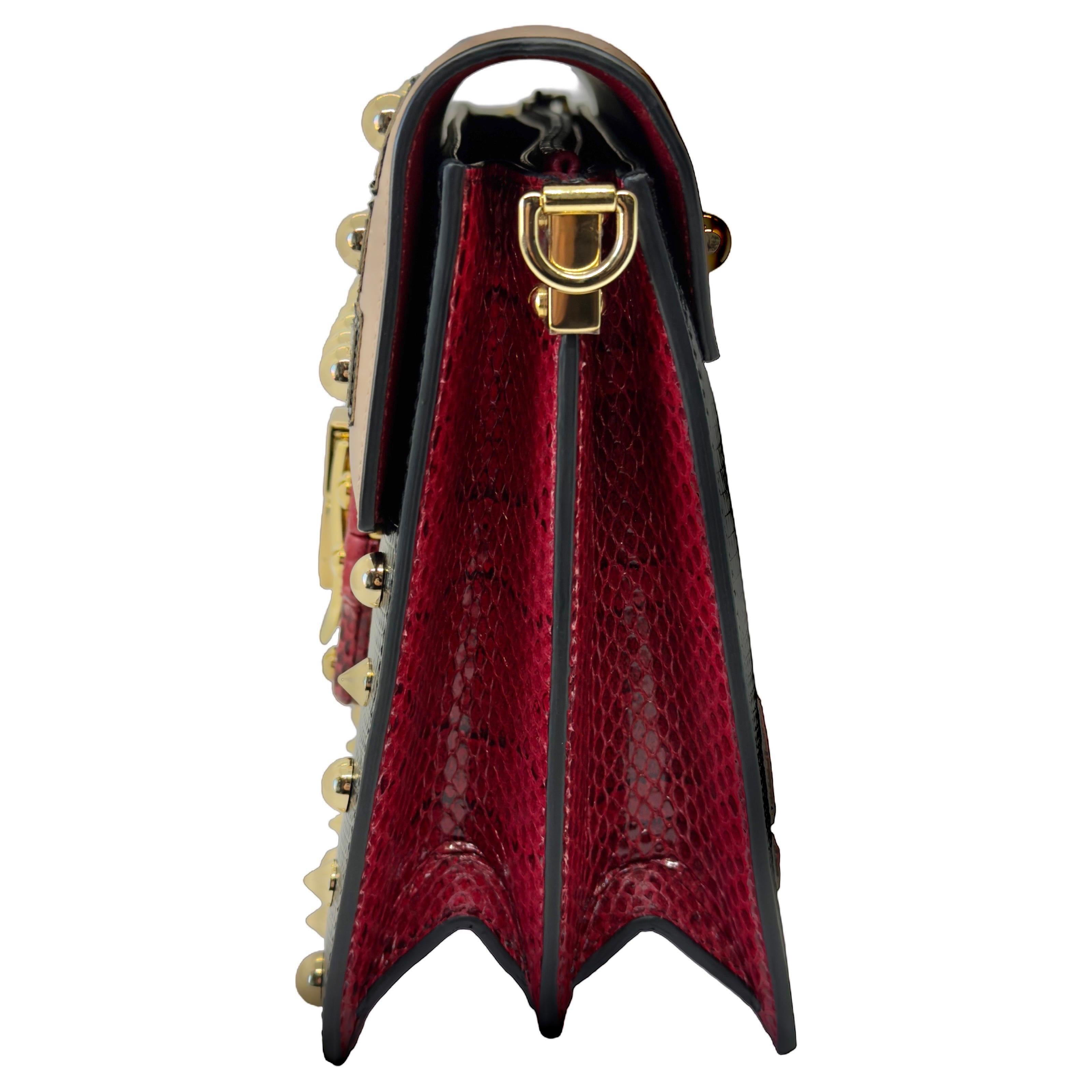 Dolce & Gabbana Multicolor Python Amore Lucia Shoulder Bag