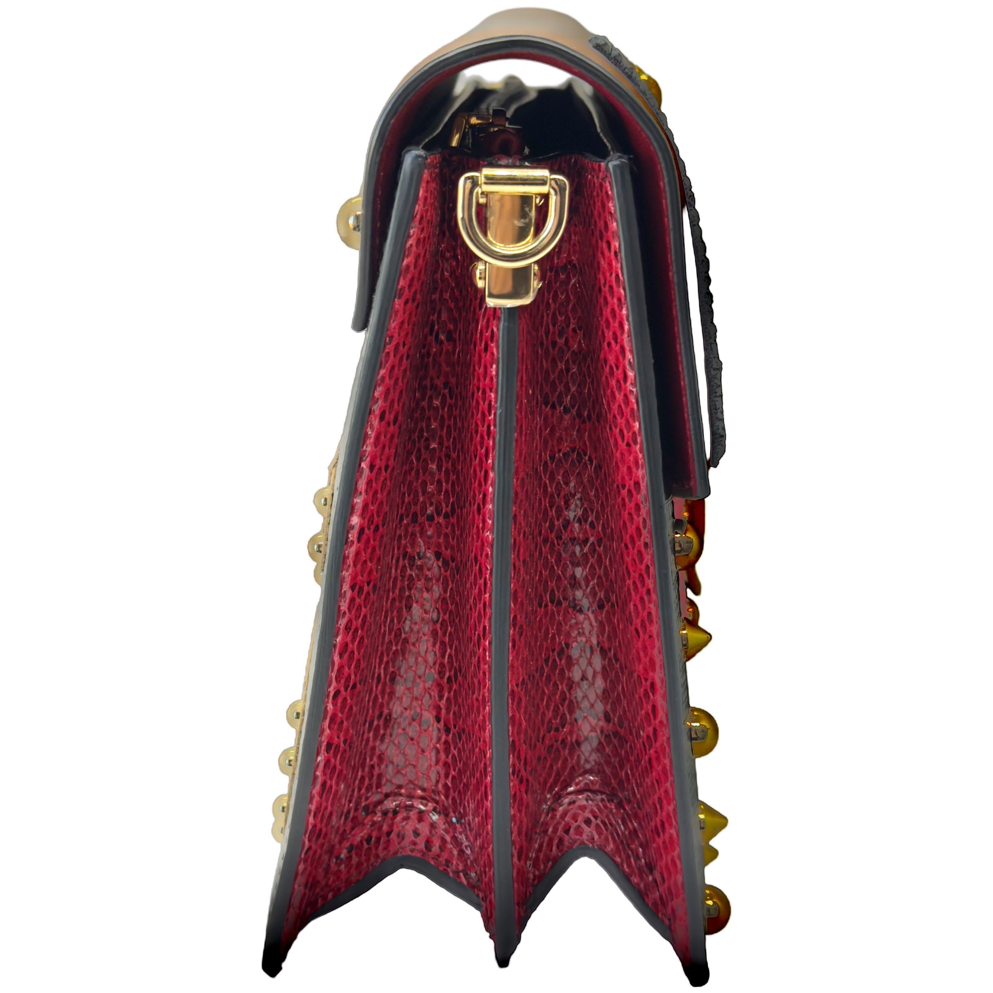 Dolce & Gabbana Multicolor Python Amore Lucia Shoulder Bag