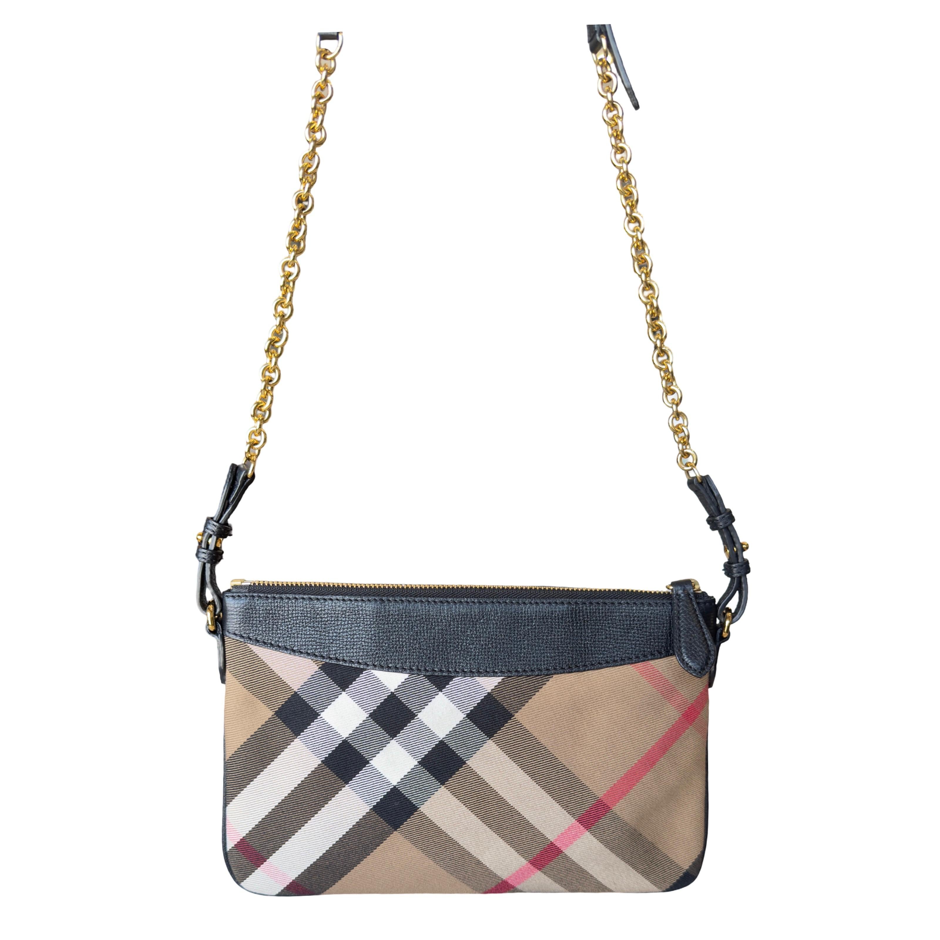 Burberry Peyton House Check Sequin Crossbody Bag