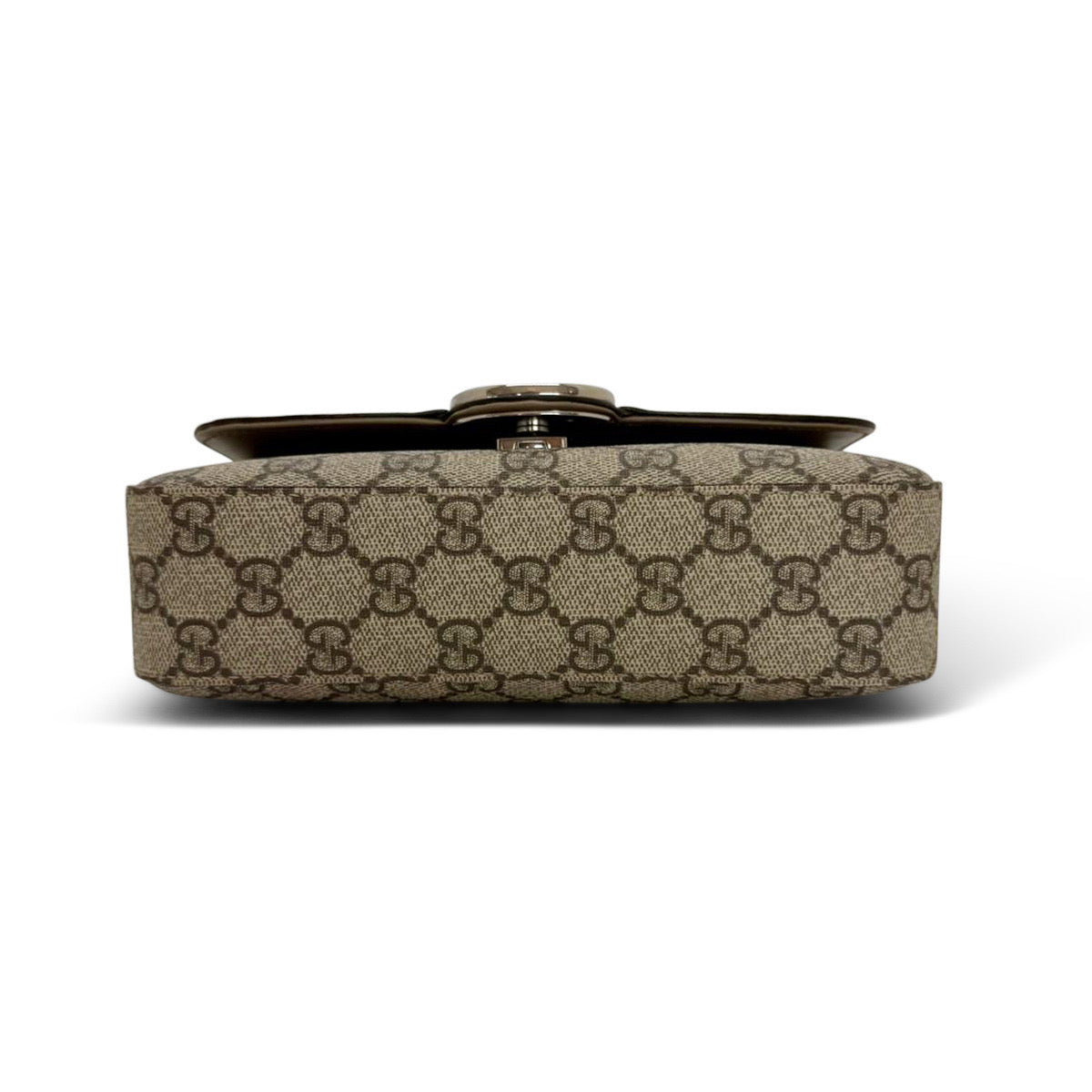 Gucci Petite GG Mini Bag in Beige and Ebony GG Supreme Canvas, view 5 of 5