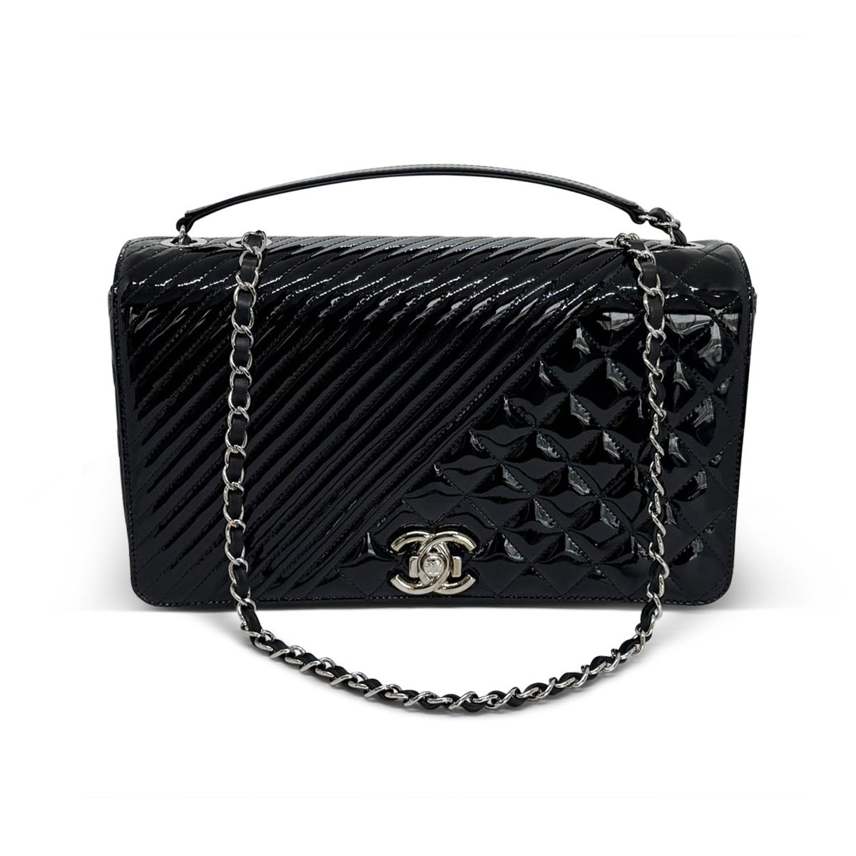 Chanel Coco Boy Flap Bag Patent Leather