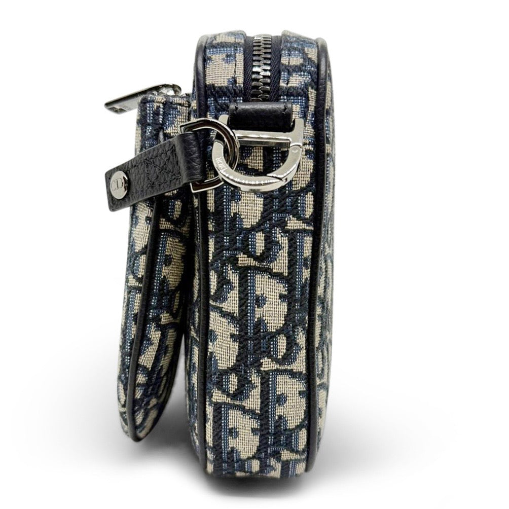 Dior Saddle Triple Pouch in Oblique Jacquard Canvas