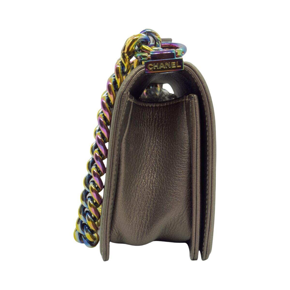 Chanel Leather Iridescent Small Boy Bag