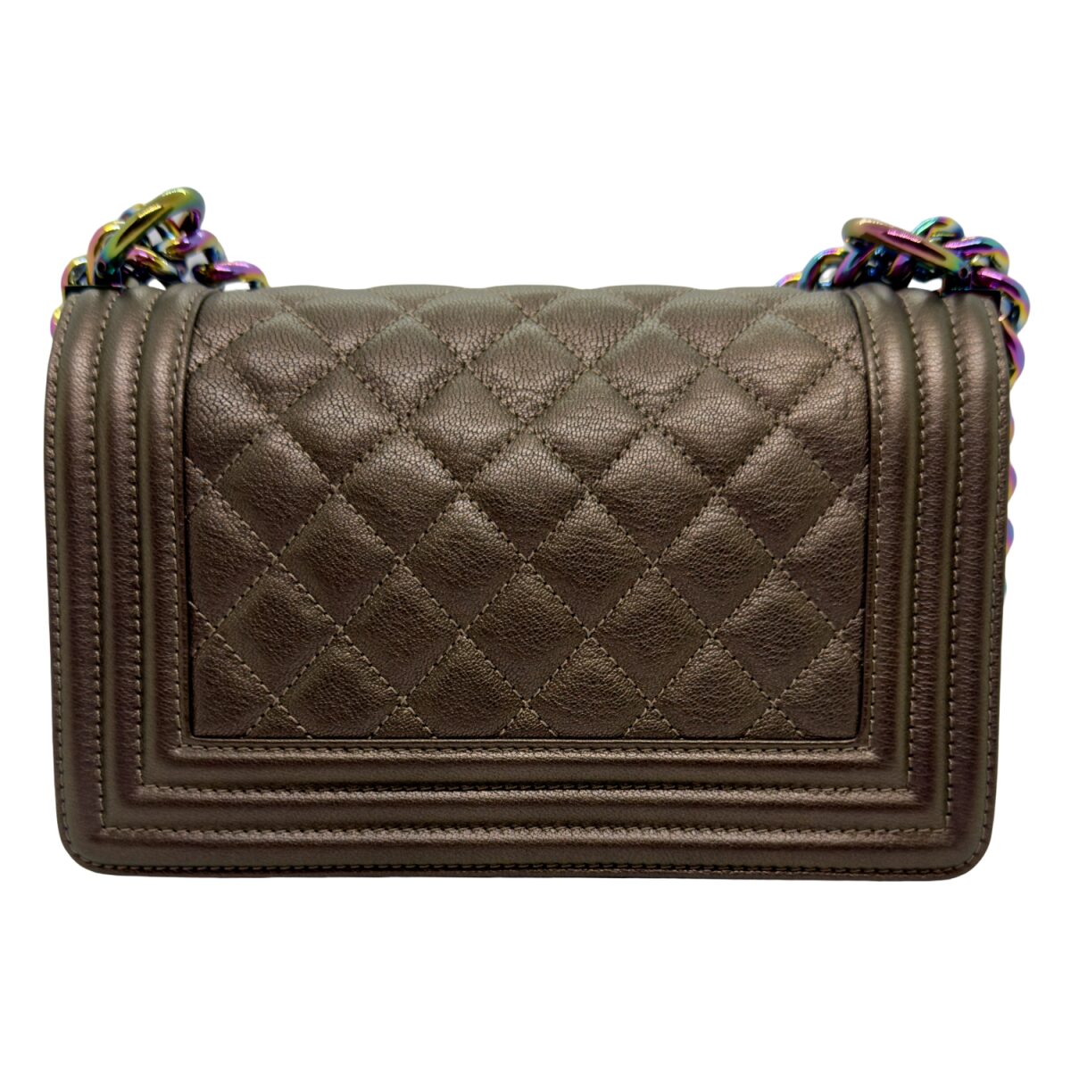 Chanel Leather Iridescent Small Boy Bag