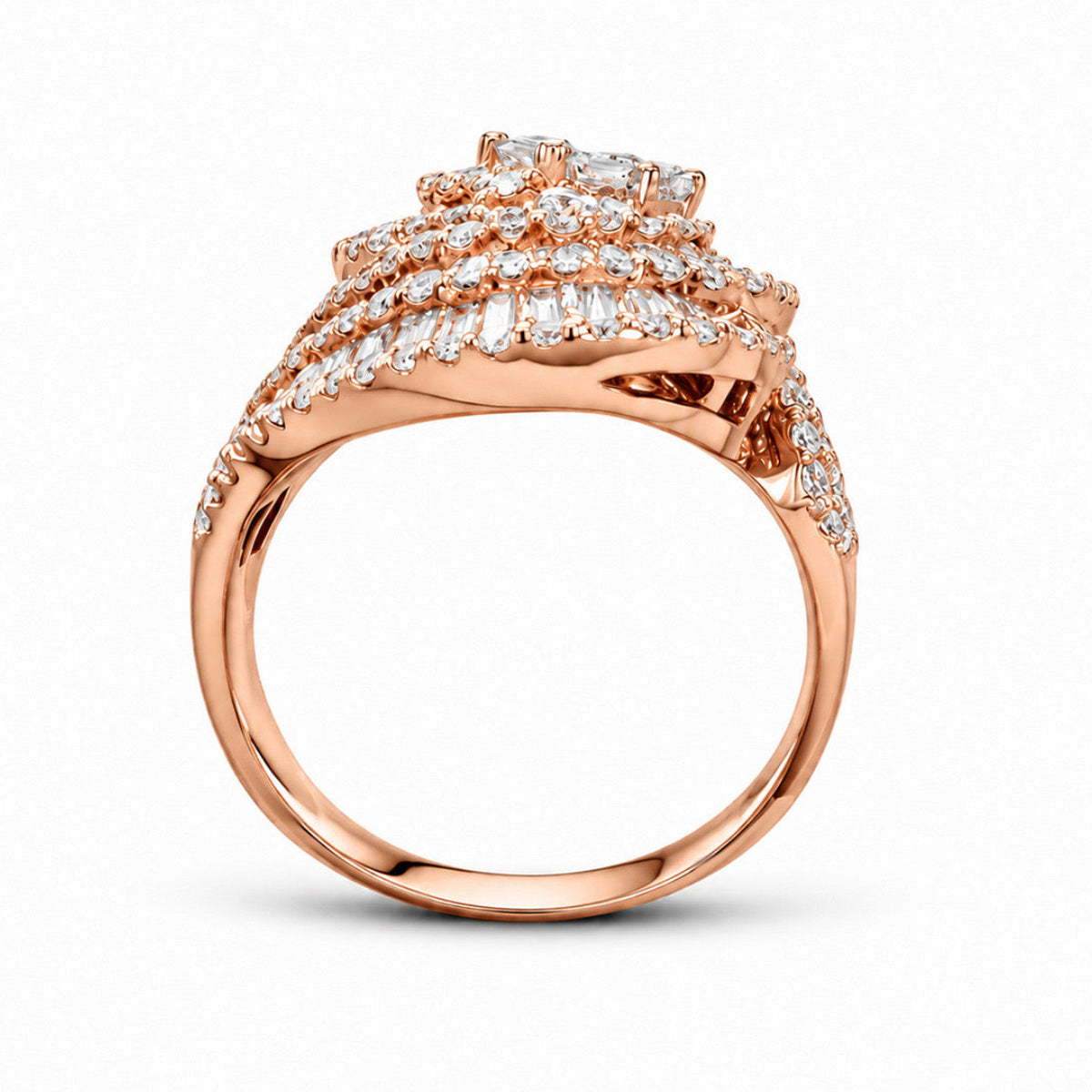 18K Rose Gold Natural Origin Diamond Ring