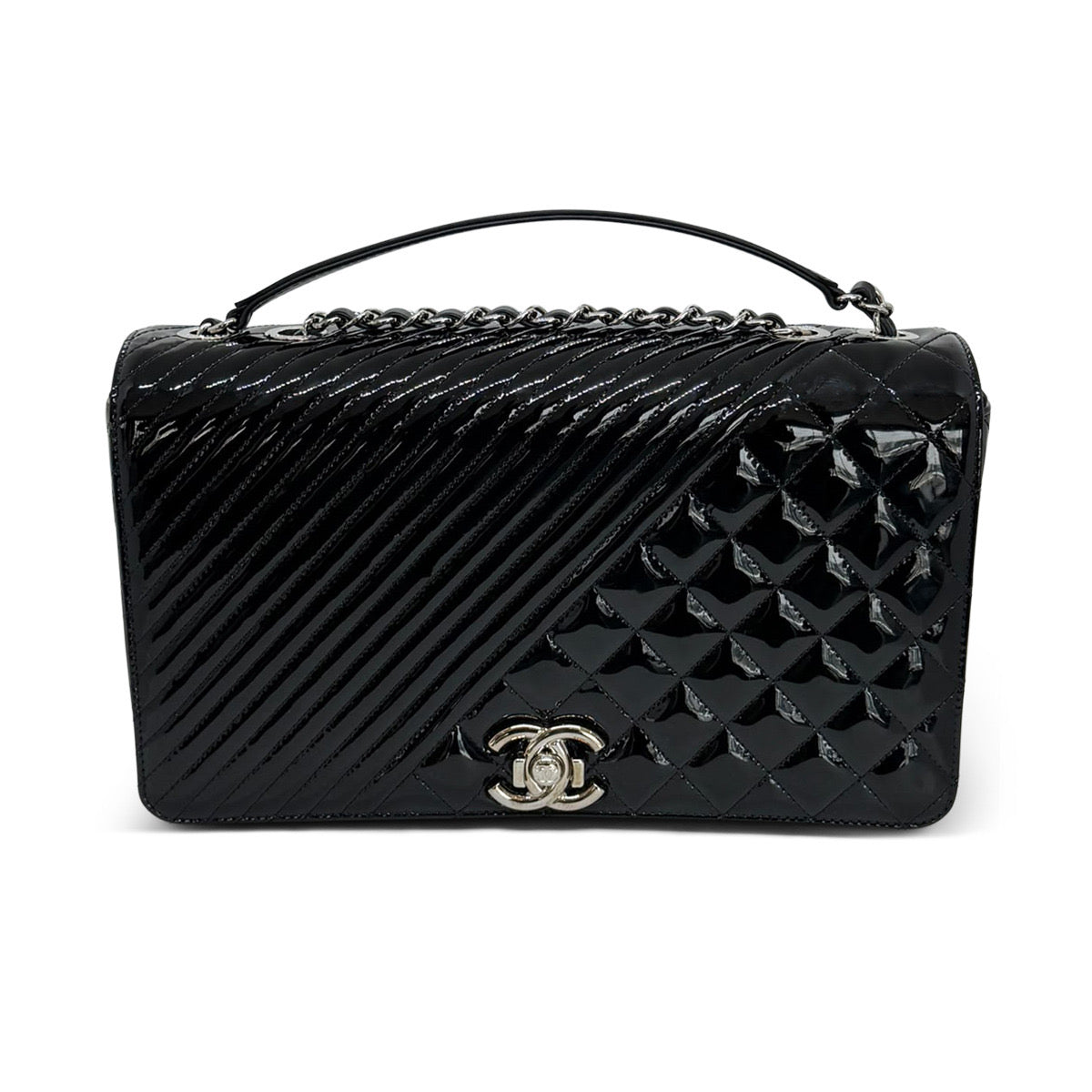 Chanel Coco Boy Flap Bag Patent Leather