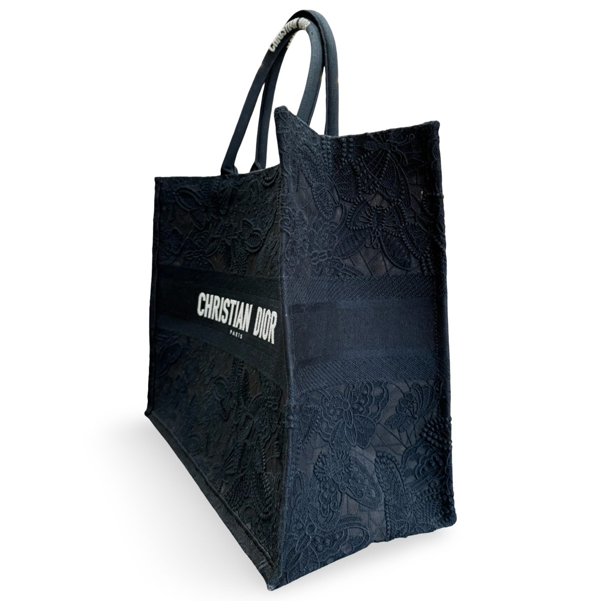 Christian Dior Book Tote Embroidered Lace Medium