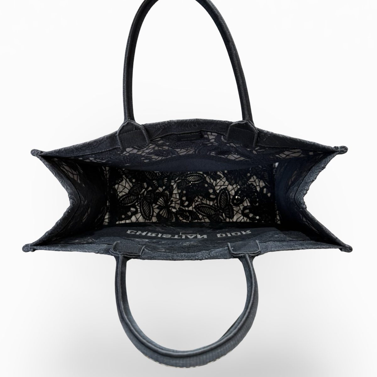 Christian Dior Book Tote Embroidered Lace Medium