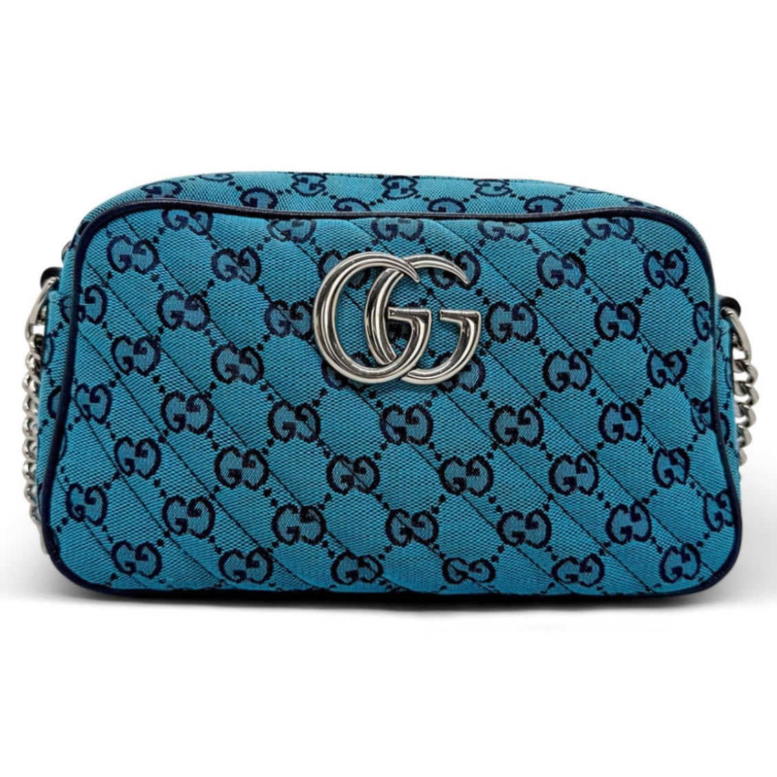 Gucci Blue GG Marmont Camera Bag