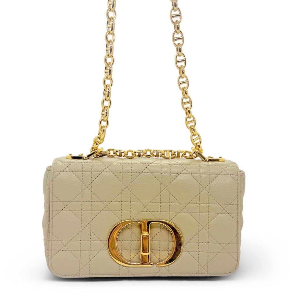 Christian Dior Calfskin Cannage Small Caro Bag