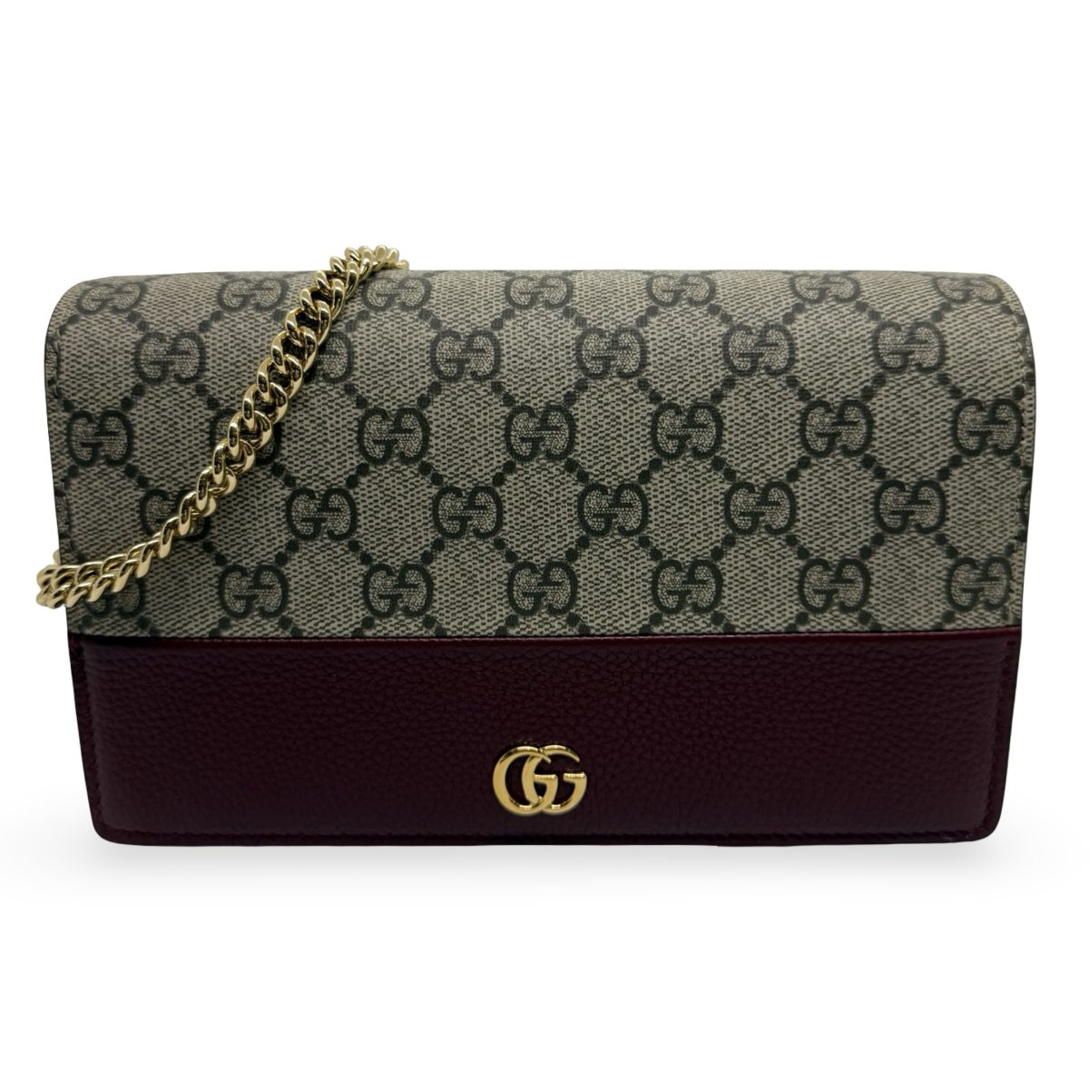 Gucci GG Marmont Bi-Colour Wallet on Chain