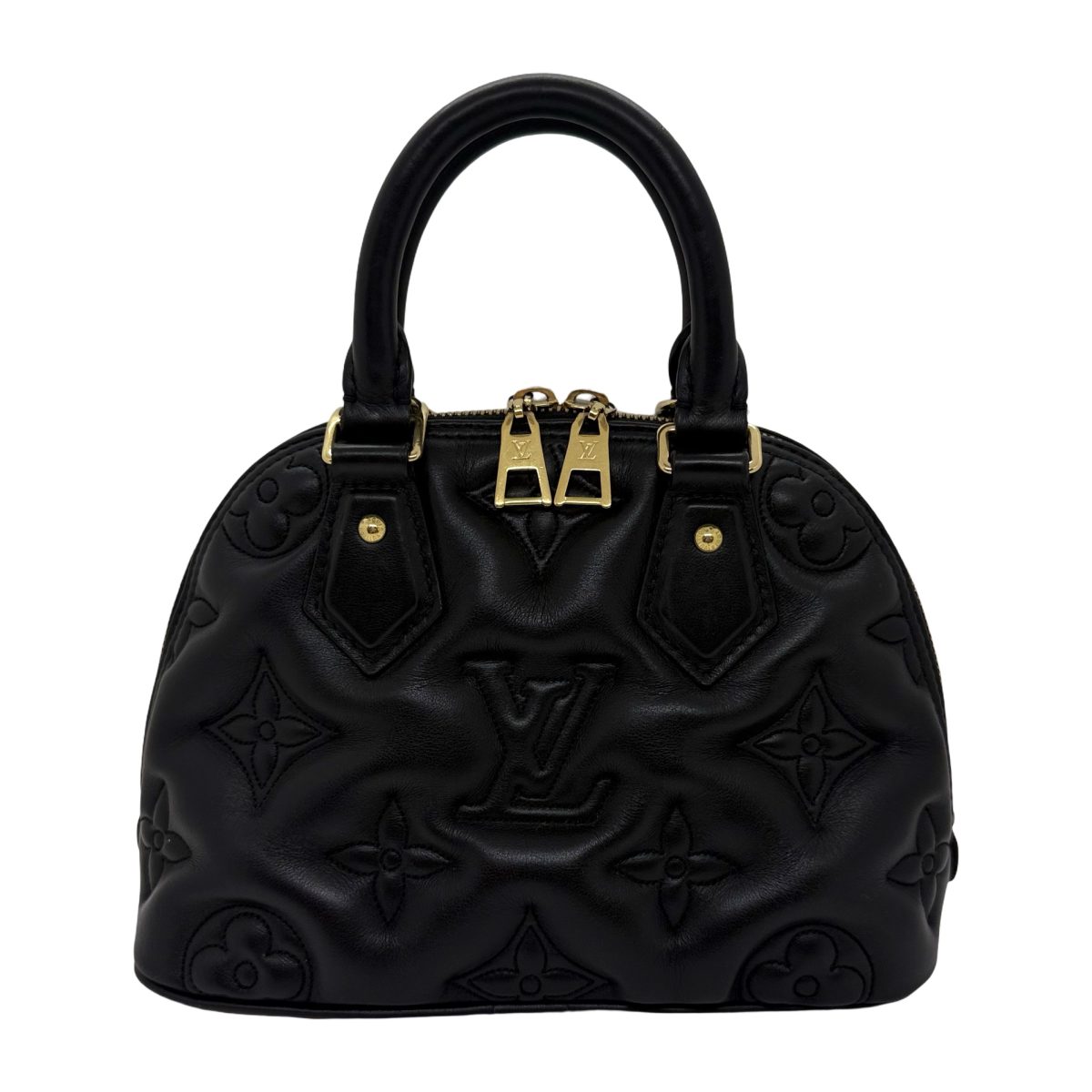 Louis Vuitton Black Bubblegram Calfskin Alma BB